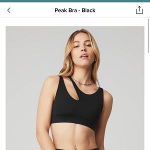 Alo Peak Bra black sz M